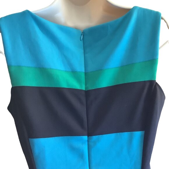 EUC Maggie London Color Block Dress Size: 10 - Picture 4 of 8